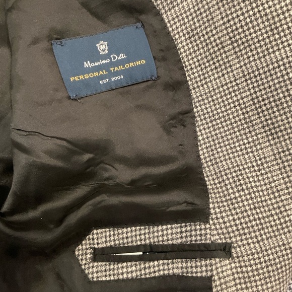 Massimo Dutti Mens 100% Wool Blazer One Button Size 54 - Picture 11 of 13